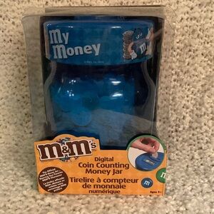 M&Ms digital money counting jar.